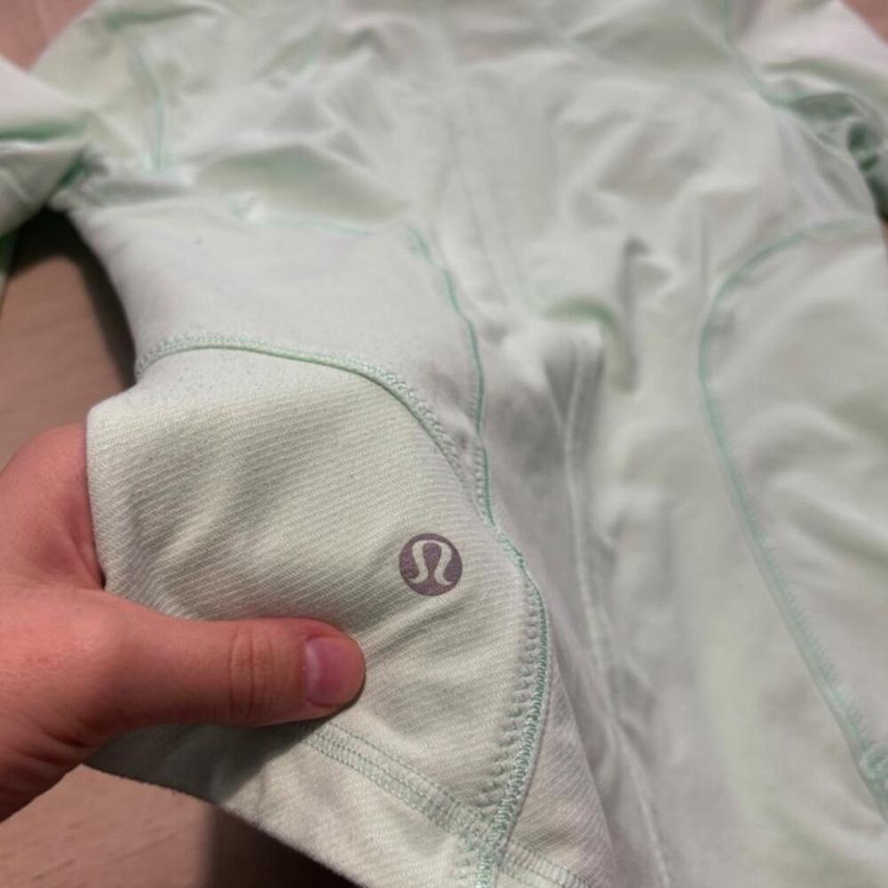 Lululemon light green zip up - Picture 6 of 7